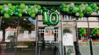 Ballongirlande zum 10. Jubiläum