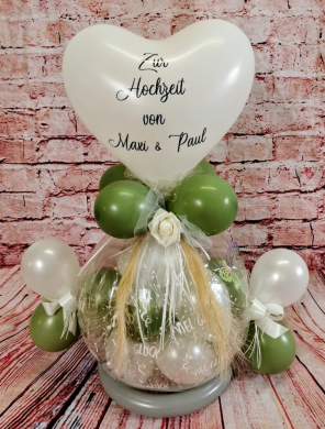 Geschenkballon mit Herz personalisierbar