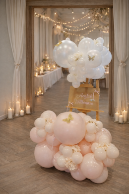 Staffelei mit Text und Ballons