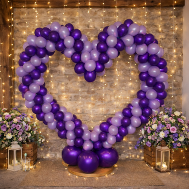 Herz stehend in Lila und Flieder