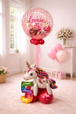 Einhorn mit Konfettiballon