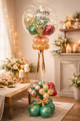 Happy Birthday in Chrome mit Pastellfarben