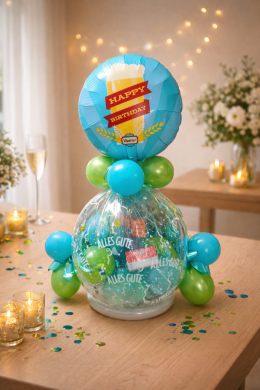 Geschenkballon mit Bierballon