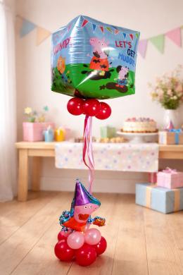 Peppa Wutz Würfel als Tischballon
