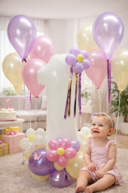 Ballons zum ersten Geburtstag