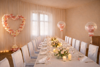 Raumdekoration in Rosengold