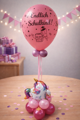 Einhornballon für den Tisch mit Ballon