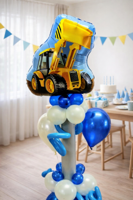 Ballonbouquet mit Bagger
