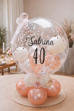 Konfetti Ballon für den Tisch zum 40. Geburtstag