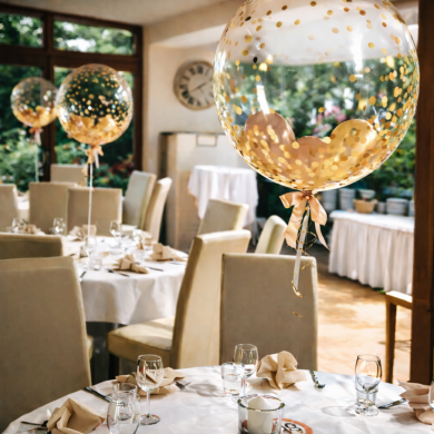 Konfettiballon in Gold (personalisierbar)