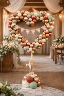 Herz mit Girlande im vintage Stil