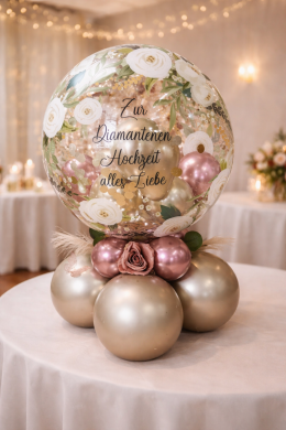 Tischballon: Alles Gute zur Diamantenen Hochzeit