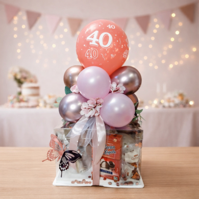 Ballon Box mit Zahl zum Geburtstag