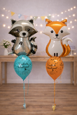 Fuchs und Waschbär zum Schulanfang