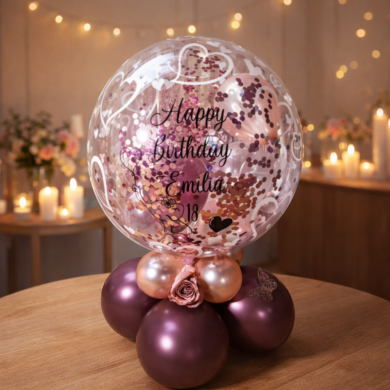 Konfetti Ballon für den Tisch zum 18. Geburtstag