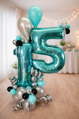 Zahlenballon mit Fahrradmotiv