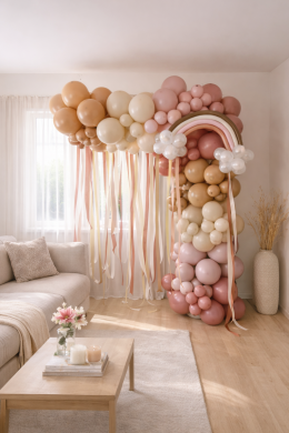 Girlande mit Regenbogen