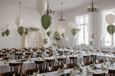 Dekoration für den Tisch in Eukalyptus