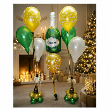 Ballondekoration zu Silvester