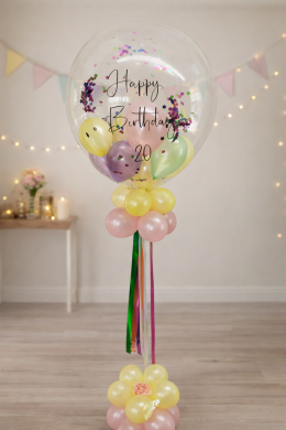 Konfetti Ballon in Pastellfarben