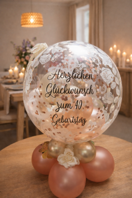 Tischballon zum 40. Geburtstag