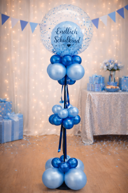 Fester Ständer in Blau zur Schuleinführung