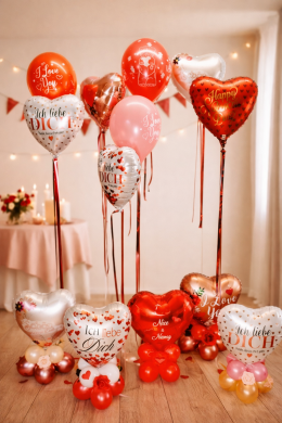 Verschiedene Valentinsballons