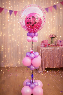 Zuckertütenballon mit festem Ständer