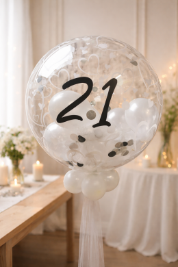 Konfetti Ballon Black and White