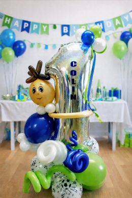 Ballonzahl mit Jungen