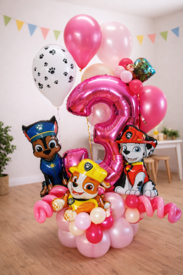 Paw Patrol  Zahl 3 in Pink