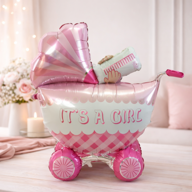 Kinderwagen in Rosa