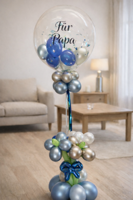 Ballon mit Blumen für Papa