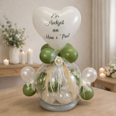 Geschenkballon mit Herz personalisierbar