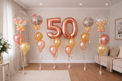 Ballondekoration zum 50. Geburtstag
