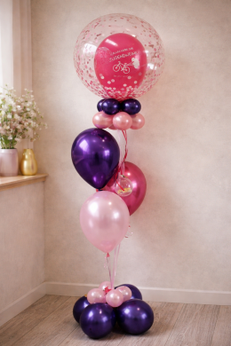 Jugendweiheballon mit drei Latexballons