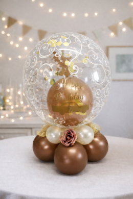 Tischballon in Brauntönen