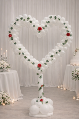 Herz mit Blumendekoration