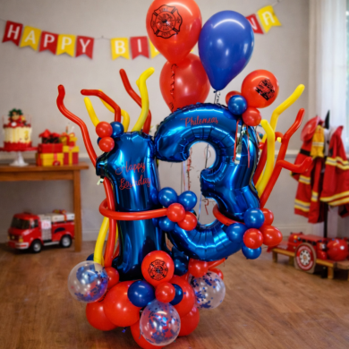 Zahlenballon Feuerwehr