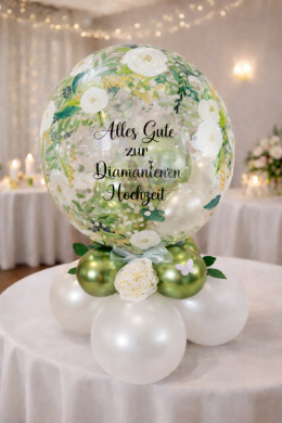 Tischballon zur Diamantenen Hochzeit