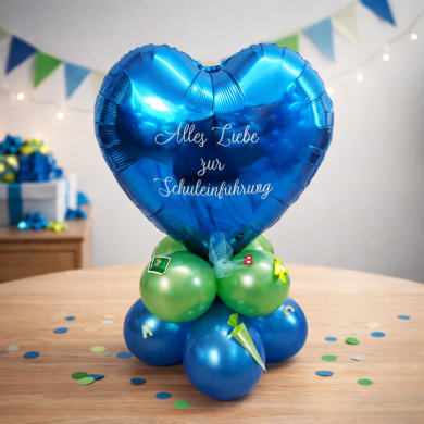 Herz als Tischdekoration zum Schulanfang