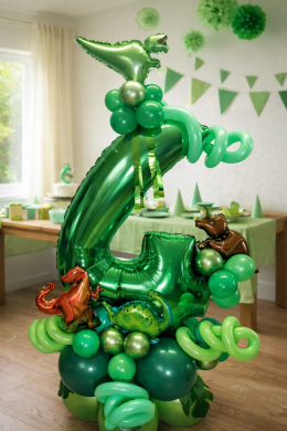 Zahl mit Dinosaurier