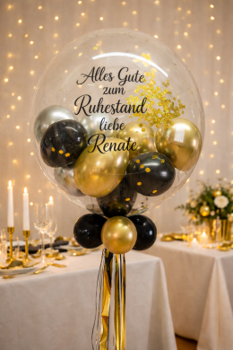 Konfettiballon zum Ruhestand