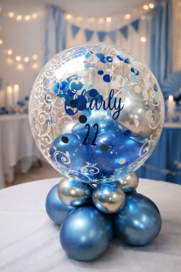 Tischballon in Chrome Farben