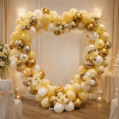 Herz für den Boden in Gold Tönen