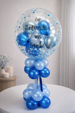 Ballon zur Konfirmation mit festen Ständer