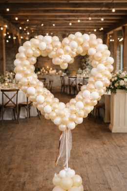 Herz in hellen Cremefarben