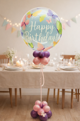 Happy Birthday Ballon Schmetterling