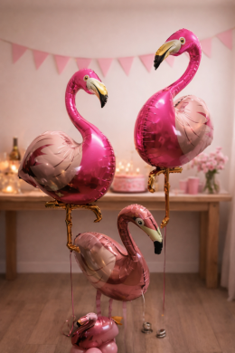 Flamingos in verschiedenen Größen