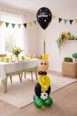 Fussballspieler in Schwarz und Gelb